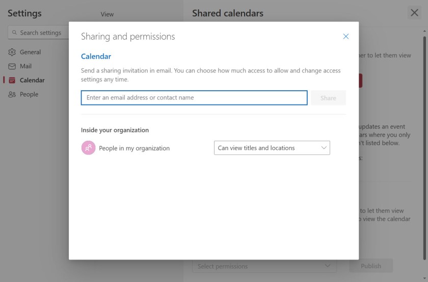 Using OWA to set the default user calendar permission