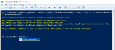 Connect-EXOPSSession