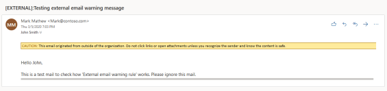How to Add External Email Warning Message – Prevent Email Spoofing in Office 365