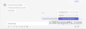 Schedule Teams chat message in desktop